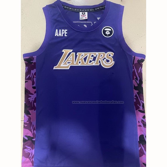 Camiseta Los Angeles Lakers x AAPE Violeta